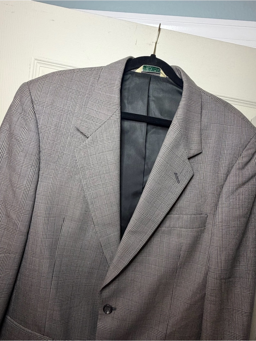 Evan Picone Gray Glen Plaid Suit Jacket